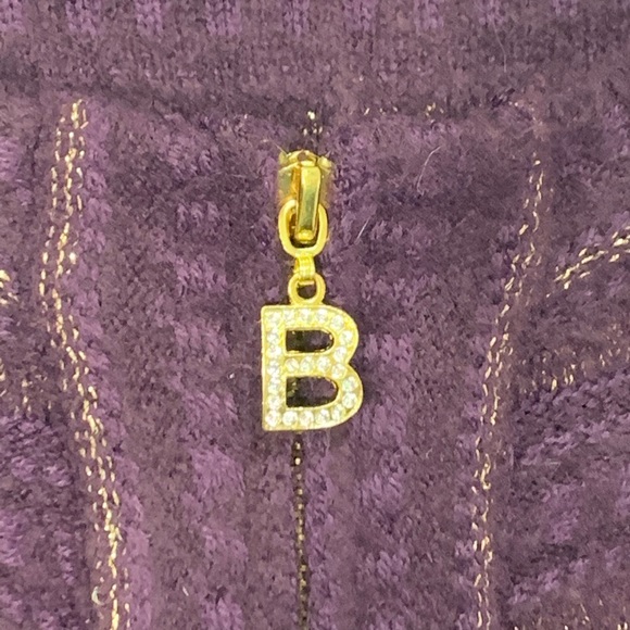 BCBGMaxazria Purple Cardigan Zip Sweater XL - Picture 2 of 7